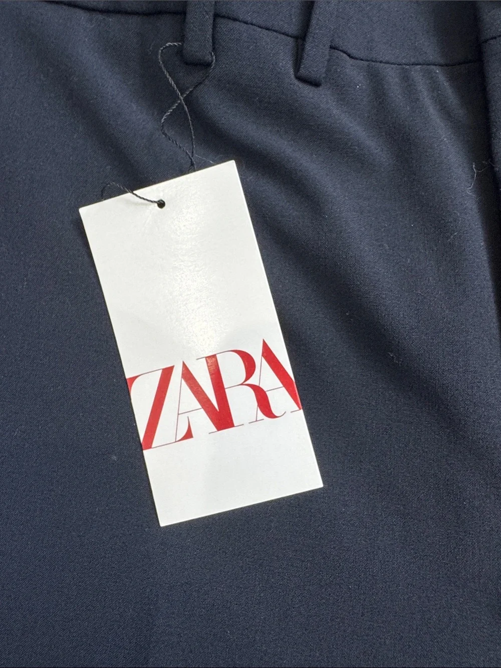 NWT ZARA Men’s Navy Straight Leg Flat Front Dress Pants - Size 36/31